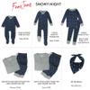 HonestBaby Family Matching Holiday Pajamas Organic Cotton for Men, Women, Kids, Toddlers, Baby Boys, Girls, Unisex Pets, Snowy Night, 0-3 Months view 4