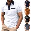 Casual Summer Polo Shirts for Men Slim Fit Muscle Sports Golf Tops Short Sleeve Lapel Collar Business Commute Tees Workout Lightweight Wicking Cotton T Shirts Black view 4