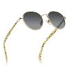 CARFIA Retro Round Polarized Sunglasses for Women UV Protection Acetate Arms Metal Frame Driving Glasses view 1