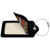 Dragster Saying Race car Driver Skill Leather Baggage Bag Luggage Tags with Stainless Steel Loop and Privacy Cover view 2