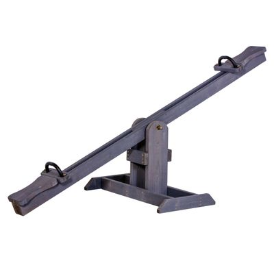 Jack & June Cedar Children's Wooden Seesaw - Smooth Cedar Finish with Two Safety Handles