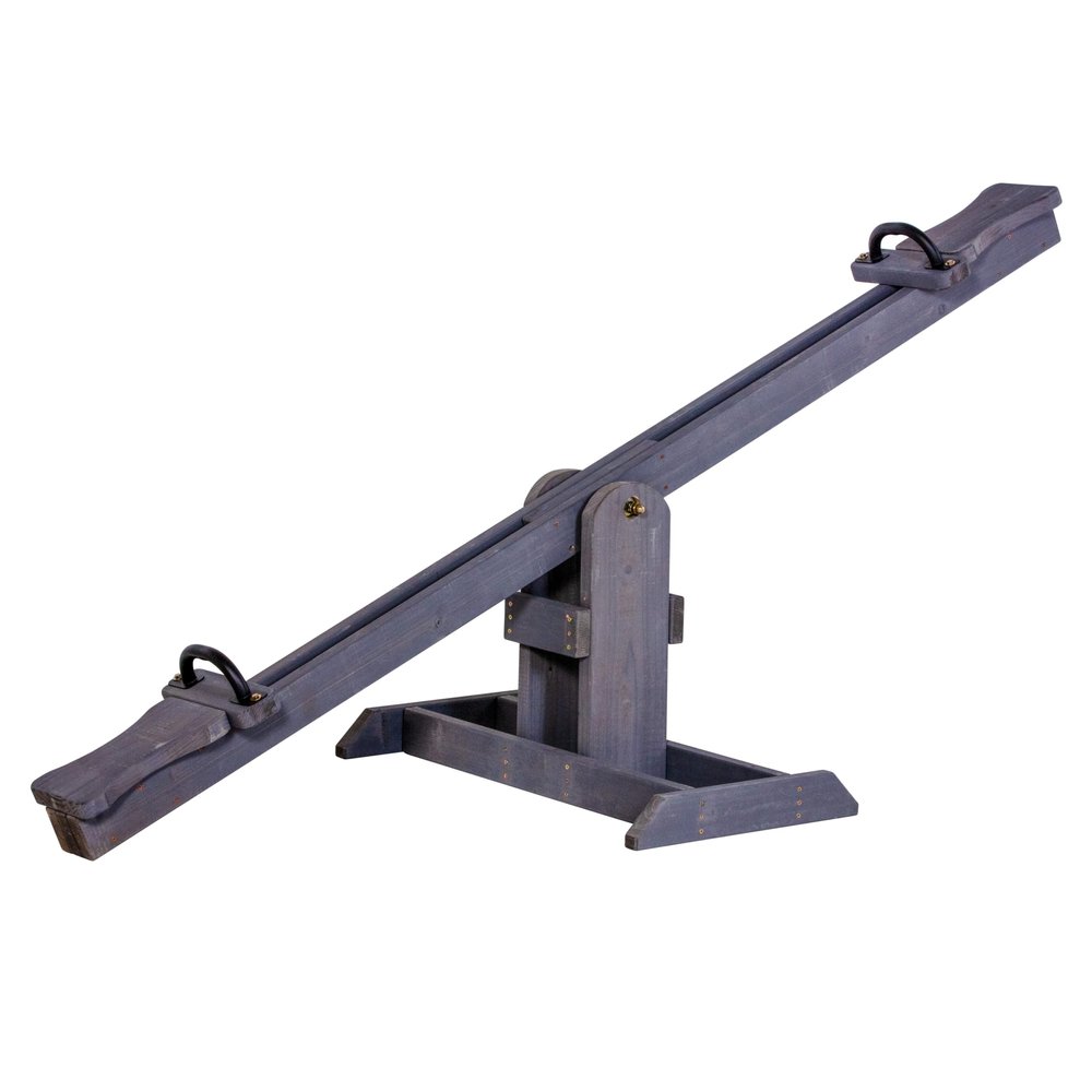 Jack & June Cedar Children's Wooden Seesaw - Smooth Cedar Finish with Two Safety Handles