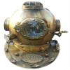 NineFit Basics Vintage 18 Inch Diving Helmet Us Navy Mark V Original Antique Divers Helmet, Large, As shown in picture