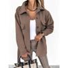 Maiyifu-GJ Women's Casual Trench Coat Wool Blend Coats Jackets Lapel Single Breasted Overcoats Mid Length Outerwear (Coffee,XX-Large) view 2