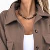 Maiyifu-GJ Women's Casual Trench Coat Wool Blend Coats Jackets Lapel Single Breasted Overcoats Mid Length Outerwear (Coffee,XX-Large) view 3