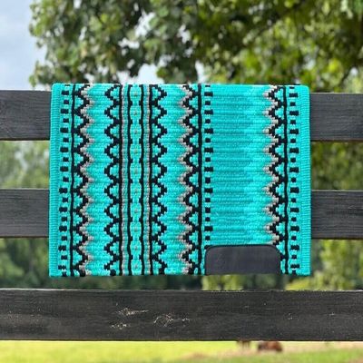 EQUIGEAR Horse Western Ranch Saddle pad/New Zealand Wool Western Saddle Blanket Top Wool Pad Sensor Flex (Customization Available) SDX3 (32" x 32")