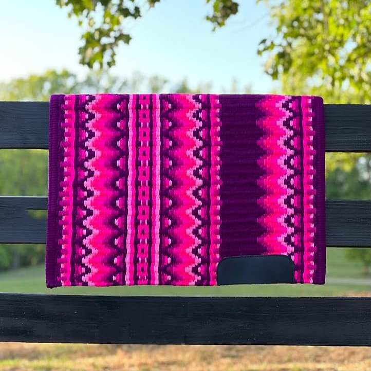 EQUIGEAR Horse Western Ranch Saddle pad/New Zealand Wool Western Saddle Blanket Top Wool Pad Sensor Flex (Customization Available) SDX1 (34" x 36")