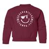 superhotapparel Gasparilla 2024 Tampa Florida Pirate Funny Logo Youth Crewneck Sweatshirt (Maroon, Youth Large) view 1