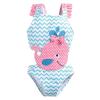 Baby Girl Swimsuit Cute Cartoon Bathing Suit Ruffles Swimwear Summer Beach Bathing Suit (Light Blue, 4-5 Years) view 1