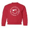 superhotapparel Gasparilla 2024 Tampa Florida Pirate Funny Logo Youth Crewneck Sweatshirt (Red, Youth Large) view 1