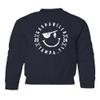superhotapparel Gasparilla 2024 Tampa Florida Pirate Funny Logo Youth Crewneck Sweatshirt (Navy, Youth Large) view 1