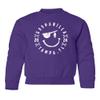 superhotapparel Gasparilla 2024 Tampa Florida Pirate Funny Logo Youth Crewneck Sweatshirt (Purple, Youth Large) view 1