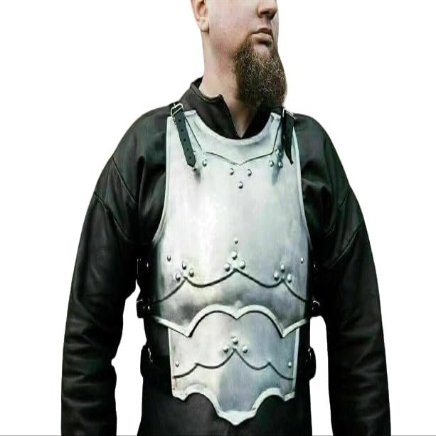 NineFit Basics Medieval Armor Jacket Warrior LARP Steel Cuirass Knight Costume x-mas Gift Item, Large, As Shown in Picture
