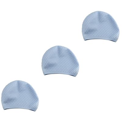 BESPORTBLE 3pcs Silicone Swimming Cap for Women Hair Swim Hat Ear Elastic Comfortable Design for Pool Use