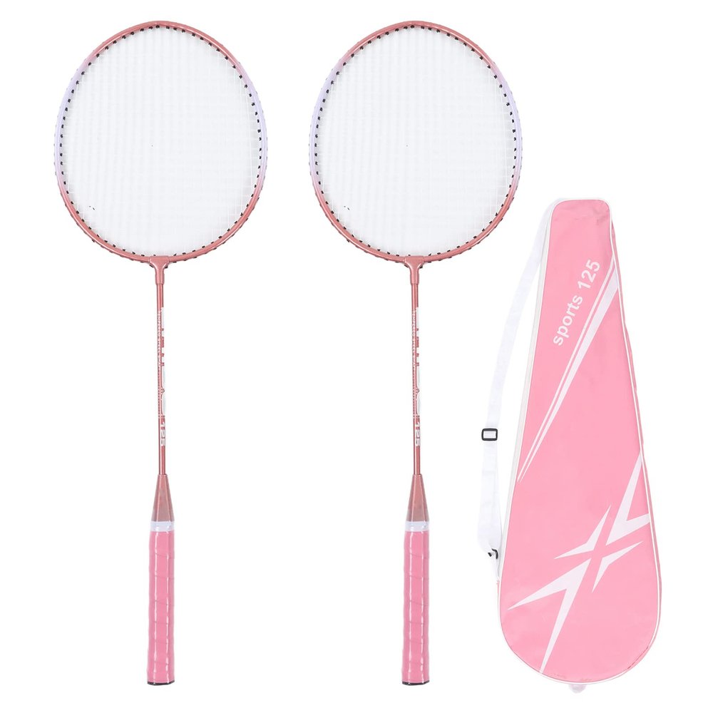 Badminton Rackets, Professional Separate Iron Alloy Badminton Rackets with String Protector Anti Slip Grip, Lightweight Badminton Rackets Set for Outdoor Backyard Games Beginners Student Training