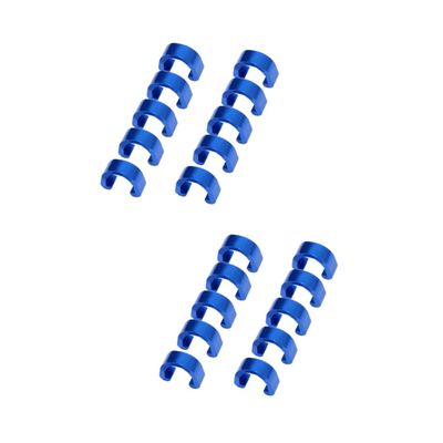 BESPORTBLE 20pcs Aluminum Alloy Brake Cable Clips Bike C-Clip Blue Buckle Bike Cable Clamp for Line Fixing