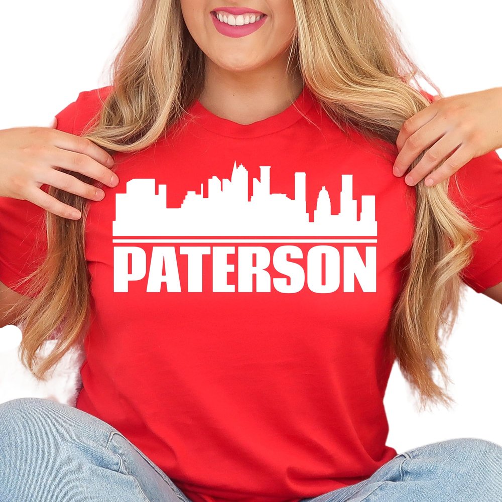 Paterson Skyline Tee, Paterson Family Trip Shirt, Family Matching Shirt, Paterson Souvenir Gift, Gift for Traveler, Road Trip Crew Shirt, S3593 Multiple Colors