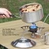 UPQRSG 13 Pcs Camping Cookware Mess Kit, Stainless Steel Kitchen Cookware Campfire Cooking Pots Set with Handles, Portable Outdoor Cookware for Camping Backpacking Hiking Outdoor Cooking and Picnic view 2