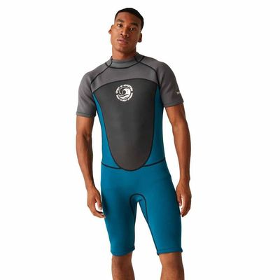 Regatta Mens Shorty Wetsuit (L, XL) (Gray/Moroccan Blue)