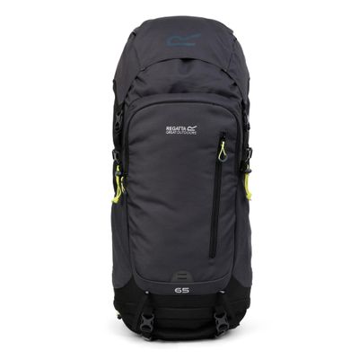 Regatta Men's Rucksack Backpacks, Black/Sealgr, 65 litres