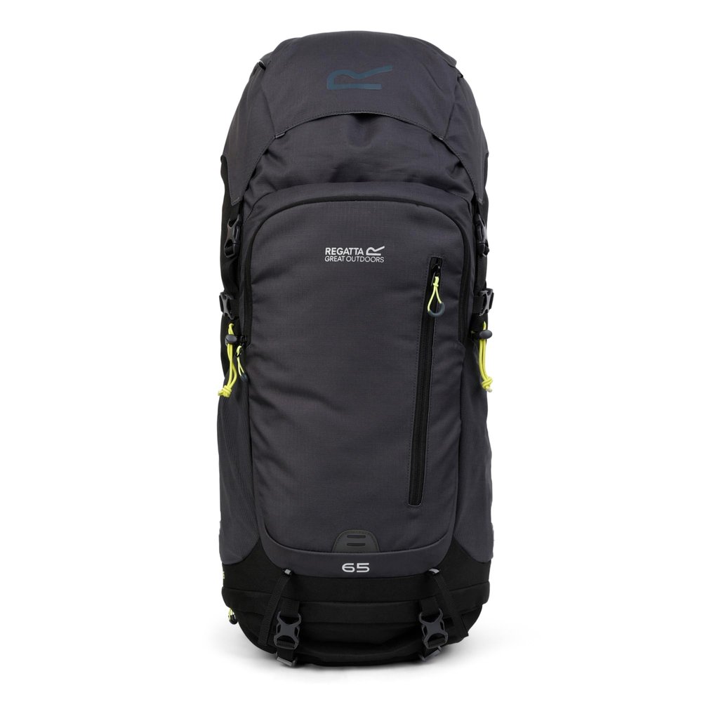 Regatta Men's Rucksack Backpacks, Black/Sealgr, 65 litres