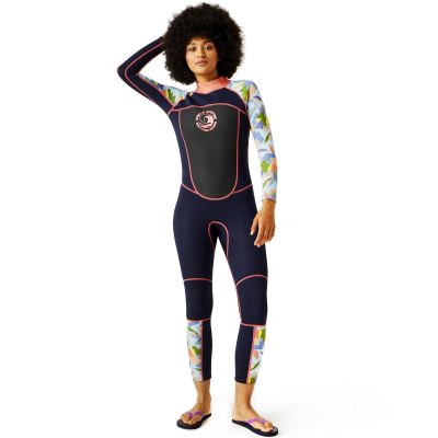 Regatta Womens/Ladies Floral 3mm Thickness Wetsuit (10 US - 12 US) (Navy)