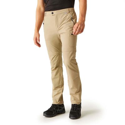 Regatta Men's Leesville II Zip Off Walking Trousers Beige