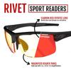 Tifosi Optics Rivet Reader Sunglasses (Blackout (Clarion Red Fototec, READER +2.5)) view 4
