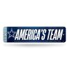 Rico Industries NFL Football Dallas Cowboys Metal Street Sign 4" x 15" Home Dcor - Bedroom - Office - Man Cave view 1