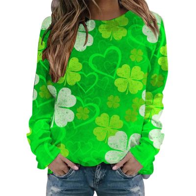 QWENTMTNTY St Patricks Day Shirt Women Plus Size Maternity Sweatshirt Sexy Saint Patricks Day Shirts Women Irish Jersey