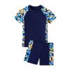 Ikevan Preteen Swimsuits for Boys 7 Boys' Breathable Quick Drying Swimsuit Short Sleeved Shorts Two Piece (Yellow, 7-9 Years) view 1