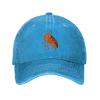 Cute Cockroach Baseball Cap for Men Women Hats Adjustable Vintage Cowboy Hat Blue view 2