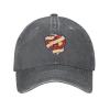 Red Heart Tape Baseball Cap for Men Women Hats Adjustable Vintage Cowboy Hat Deep Heather view 2