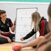 FORZA 35in x 24in Double-Sided Sports Coaching Whiteboard | 13 Sport Options - Dry Erase Board Equipped with Magnetic Markers, Pen & Eraser (Netball, with Carry Bag) view 4