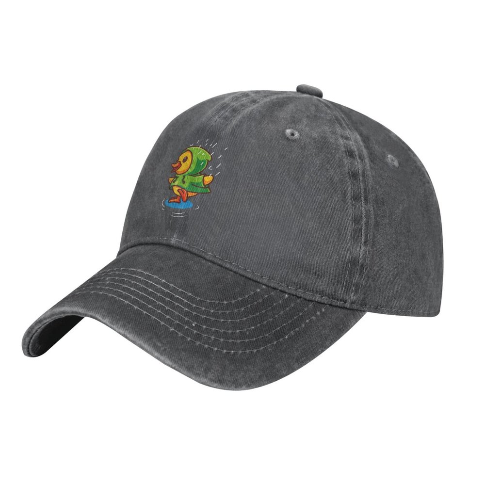 The Duck in The Raincoat Baseball Cap for Men Women Hats Adjustable Vintage Cowboy Hat Deep Heather