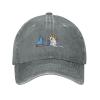 Birdie is Watching Tv Baseball Cap for Men Women Hats Adjustable Vintage Cowboy Hat Gray view 2