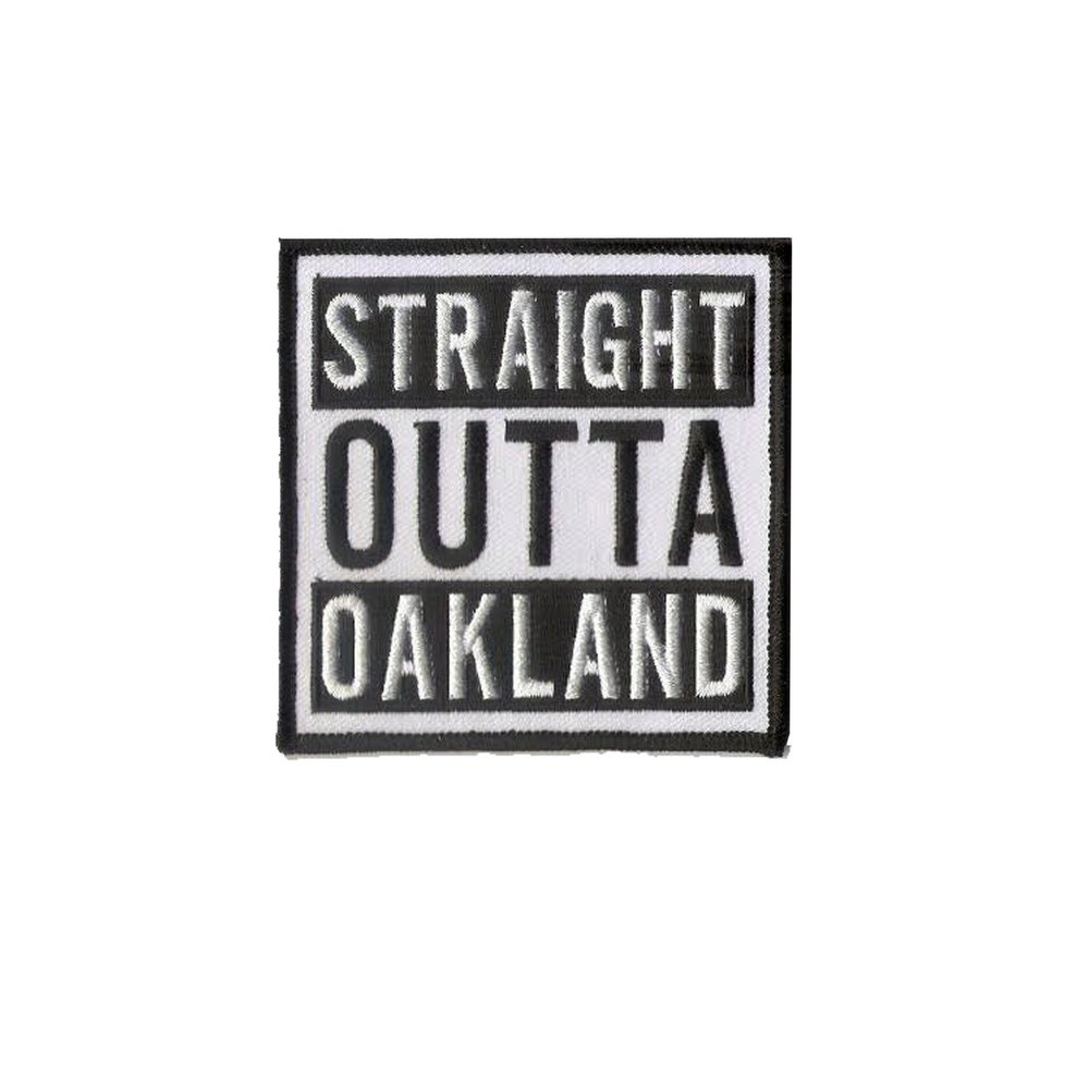 Bayonet Design - Pittsburgh PA - Oakland, CA - Embroidered Patch -Wax Backing - 3 1/2" X 3 1/2" Patch - Motorcycle - Oakland, California - Straight Out of Oakland