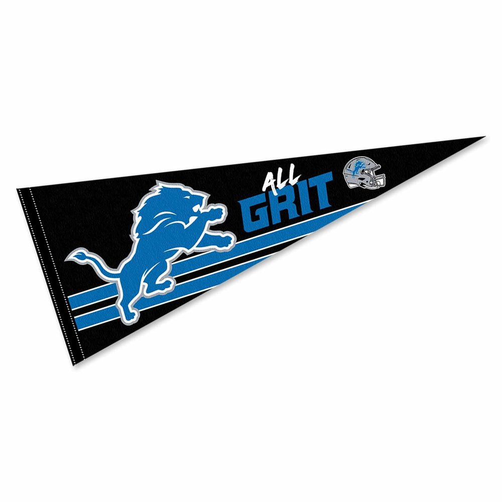 Detroit Lions All Grit Pennant Banner Flag