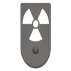 NDZ Performance Magazine Base Plate Finger Extension for Glock 26 27 33 39 Gen 1/2/3/4/5 in 9mm .40, .357, .45 Anodized Aluminum Laser Engraved, Made in The USA - Radiation Nuclear Symbol in Grey view 1