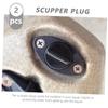 BESPORTBLE Kayak Drain Holes Plug 2pcs Scupper Plugs for Inflatable Boat Easy Install view 2