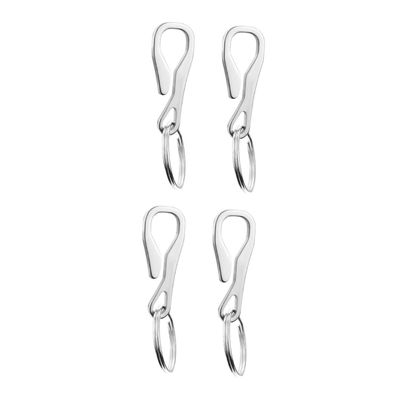 Gogogmee 4pcs Keychain Key Rings Heavy Duty Carabiner for Keys Stainless Steel Buckle Utility Keychain Hanger