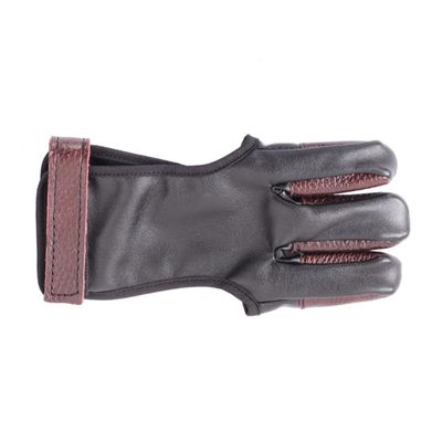Gogogmee Traditional Recurve Archery Glove Longbow Finger Glove Hunting Finger Archery Protector Pu Guard for Shooting