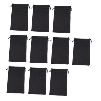 Gogogmee 25pcs Ski Pouch Portable Drawstring Bag for Ski Swimming and Glasses Black Storage for Eyewear Accessories Lightweight and Scratch-resistant