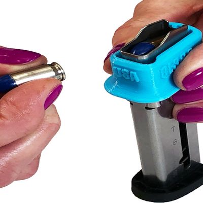 Magazine Speed Loader Compatible with Smith & Wesson M&P 380 Shield EZ, Quickie Loader (Teal)