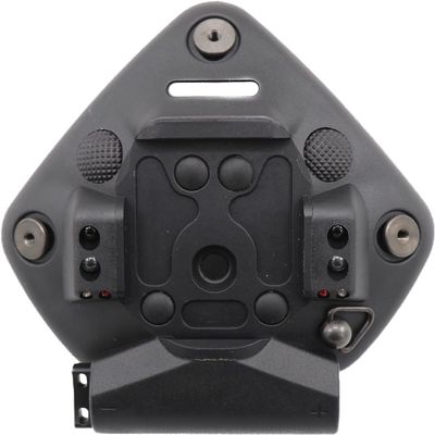Gear Rack Universal NVG Mount Shroud with Integrated IR and Light Array 1 or 3 Hole Attachment for US Military Helmets Night Vision Mount with Lights (Black)