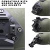 Gear Rack Universal NVG Mount Shroud with Integrated IR and Light Array 1 or 3 Hole Attachment for US Military Helmets Night Vision Mount with Lights (Black) view 2