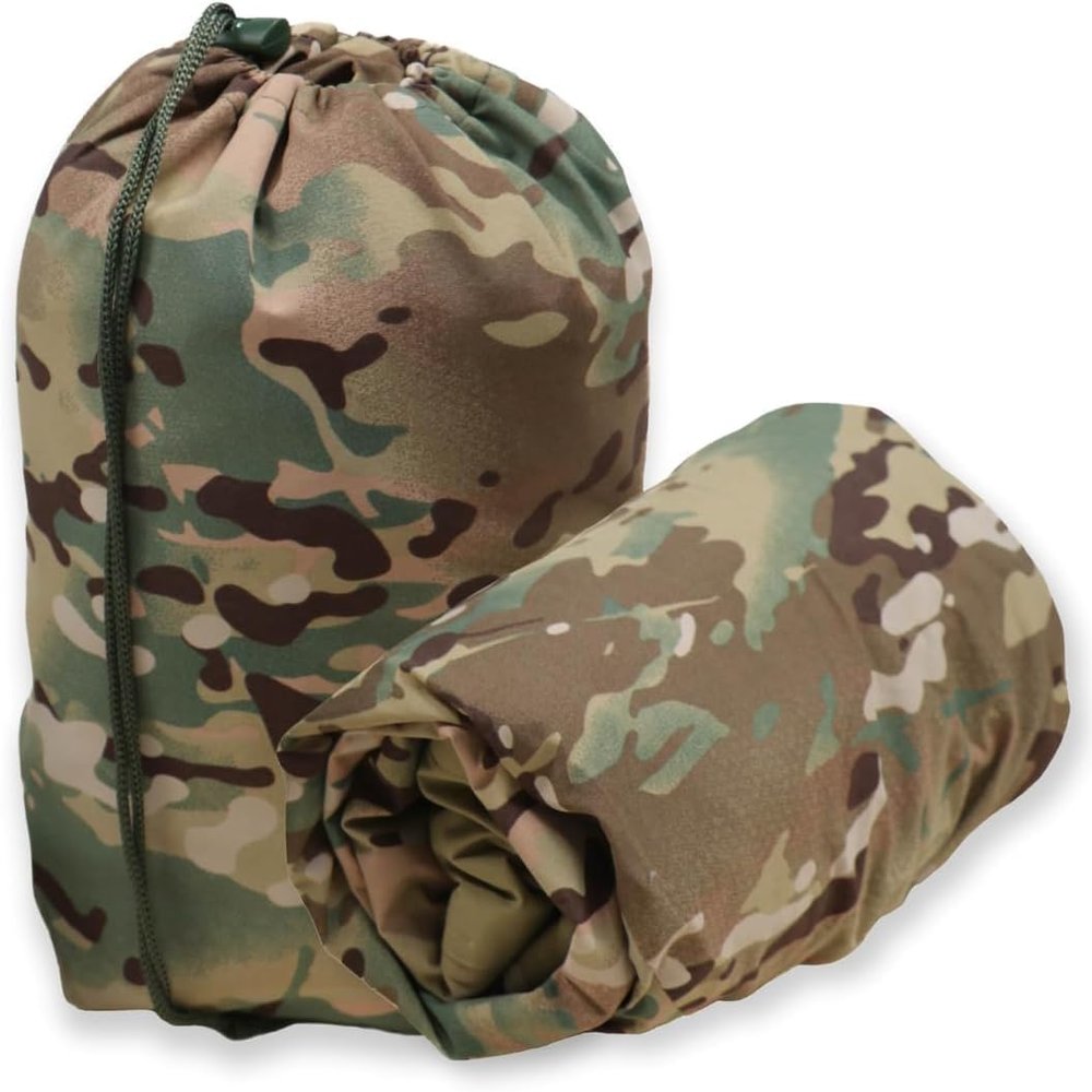 Gear Rack Camouflage Bivy Cover Waterproof Sleeping Bag Cover for Military Modular Sleep System (MSS) Waterproof Outer Shell for Sleeping Bag (OCP Camo)