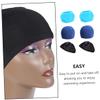 Gogogmee 6pcs Unisex Swim Caps Polyester Swimming Hats for Men Women Elastic Bathing Caps Lake Comfortable Lightweight for Swimming view 2