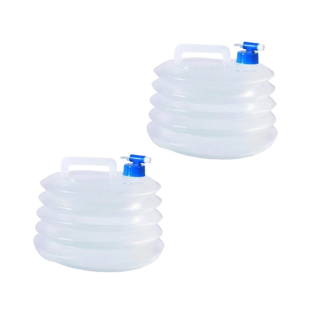 FOYTOKI 2pcs Folding Water Bags Food-grade Outdoor Water Containers for Camping Hiking and Picnics Leak- Durable Flexible Storage
