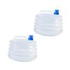 FOYTOKI 2pcs Folding Water Bags Food-grade Outdoor Water Containers for Camping Hiking and Picnics Leak- Durable Flexible Storage view 1